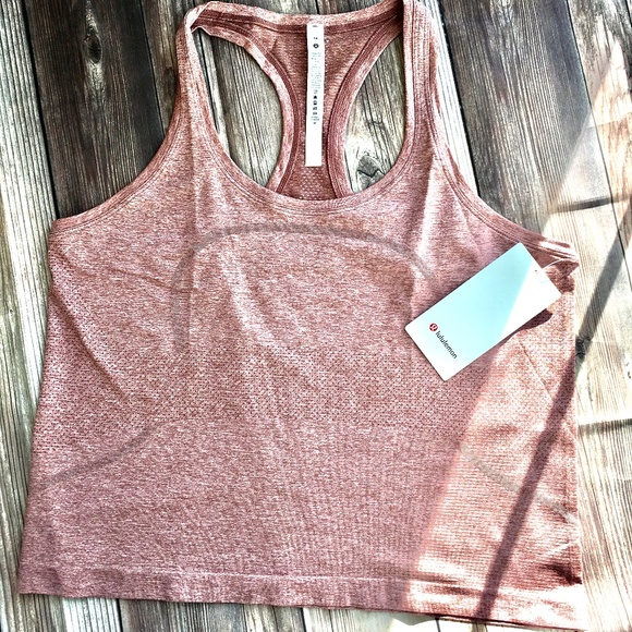 lululemon athletica Tops - Lululemon Swiftly Tech Racerback Tank 2.0 in Spiced Chai/Pink Rosebud - NWT